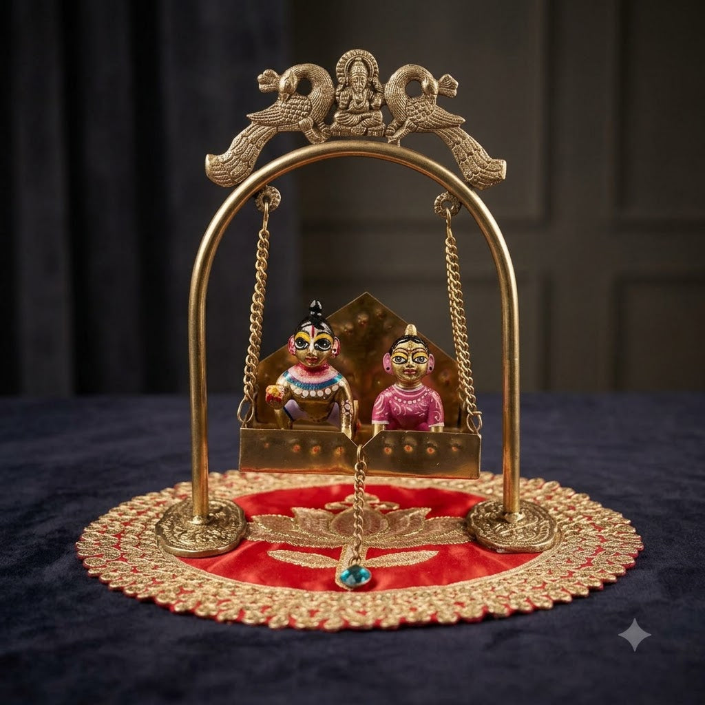 Handcrafted Brass Radha Krishna Jhula