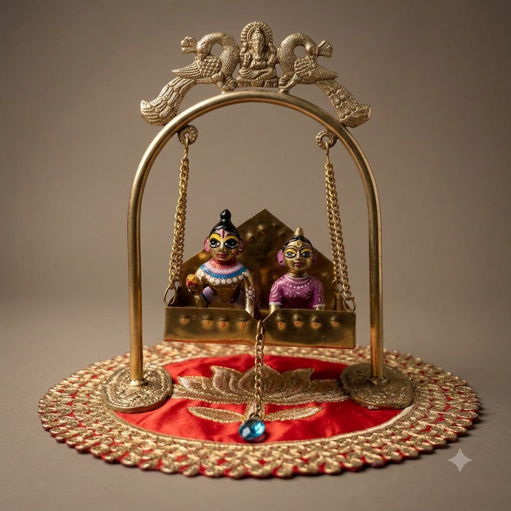 Handcrafted Brass Radha Krishna Jhula