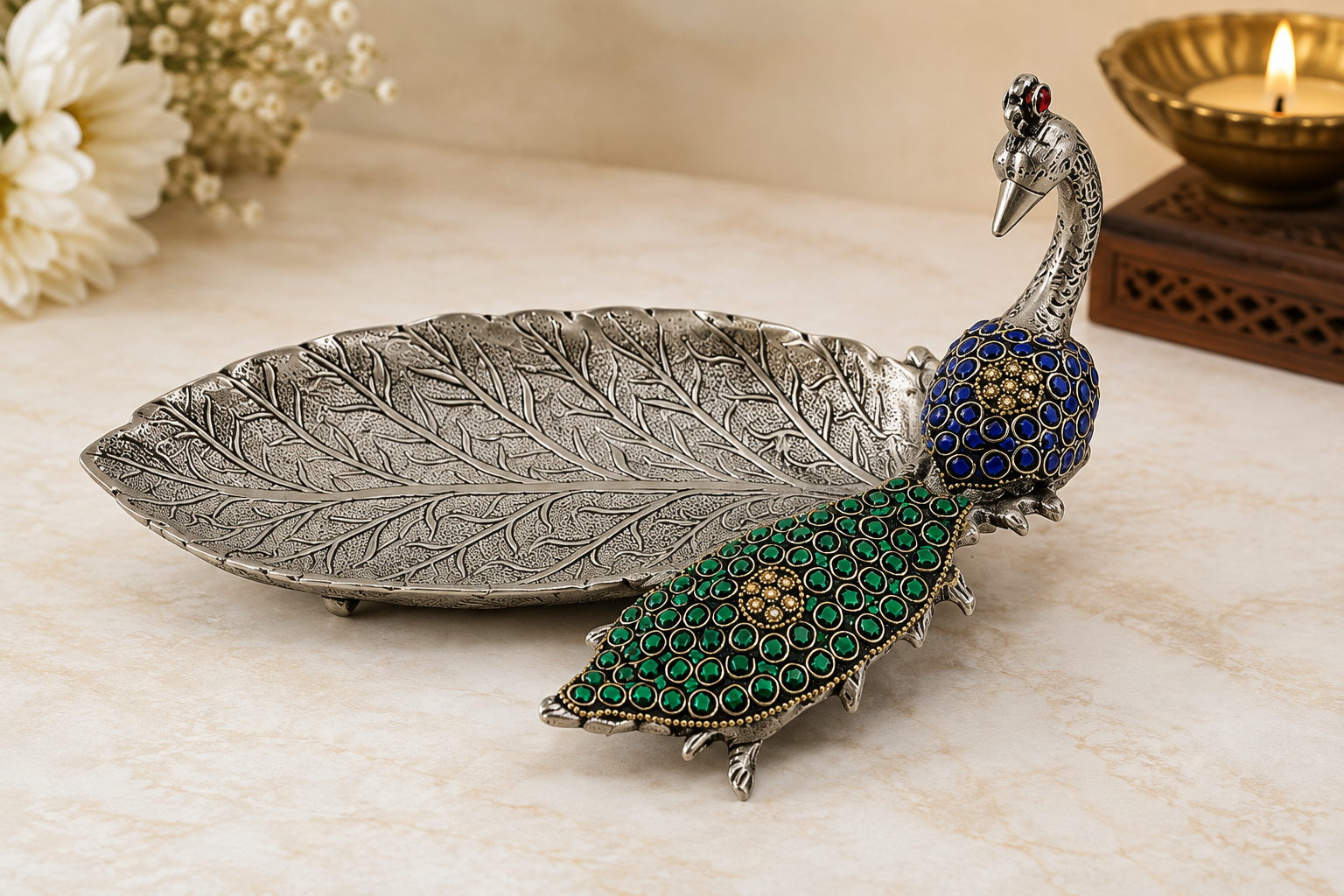 Peacock Decorative Tray