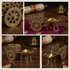Premium Handcrafted Brass Camel Cart Showpiece