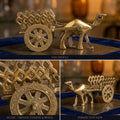 Premium Handcrafted Brass Camel Cart Showpiece