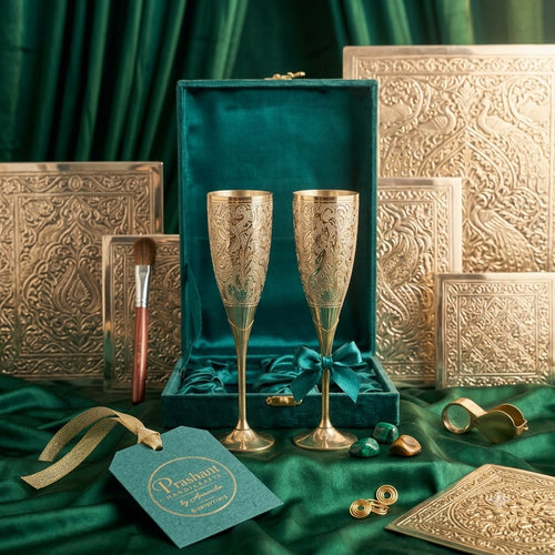 Elegant Handcrafted Champagne Flute Gift Set