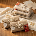 Handcrafted Jute Potli & Clutch Gift Set with Pearl Flower Embellishment