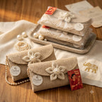 Handcrafted Jute Potli & Clutch Gift Set with Pearl Flower Embellishment