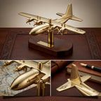 Premium Handcrafted Brass C-130 Hercules Aircraft Model