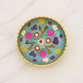 Handcrafted Floral Embroidered Decorative Plate