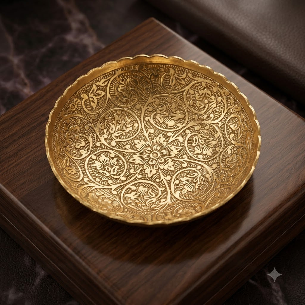 Premium Handcrafted Brass Decorative Plate