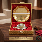 Brass Vastu Kachhua Tortoise with Decorative Pooja Thali